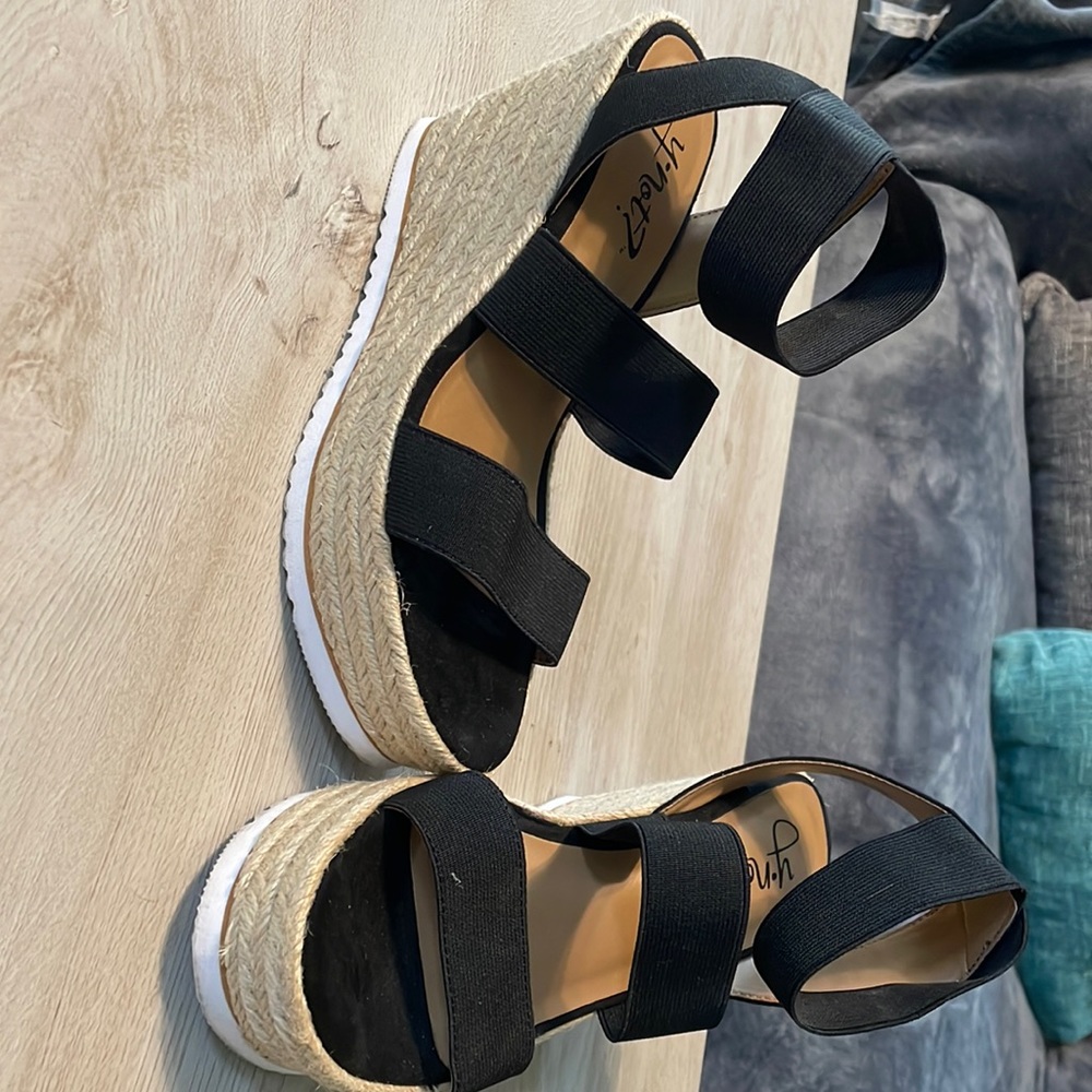 Strappy wedge heels